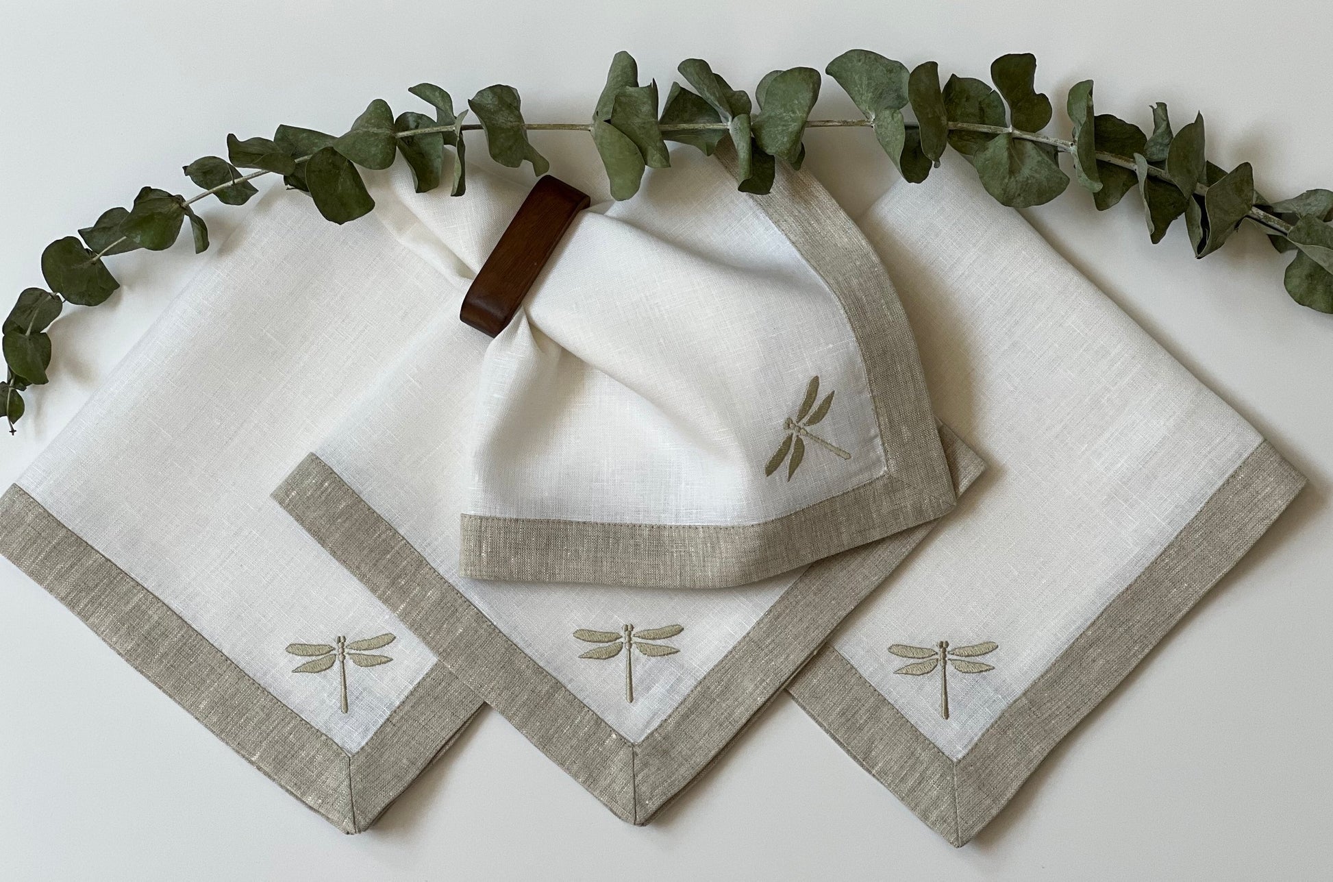 Servilletas Libélula Lino Cenefa (Set 4 piezas)
