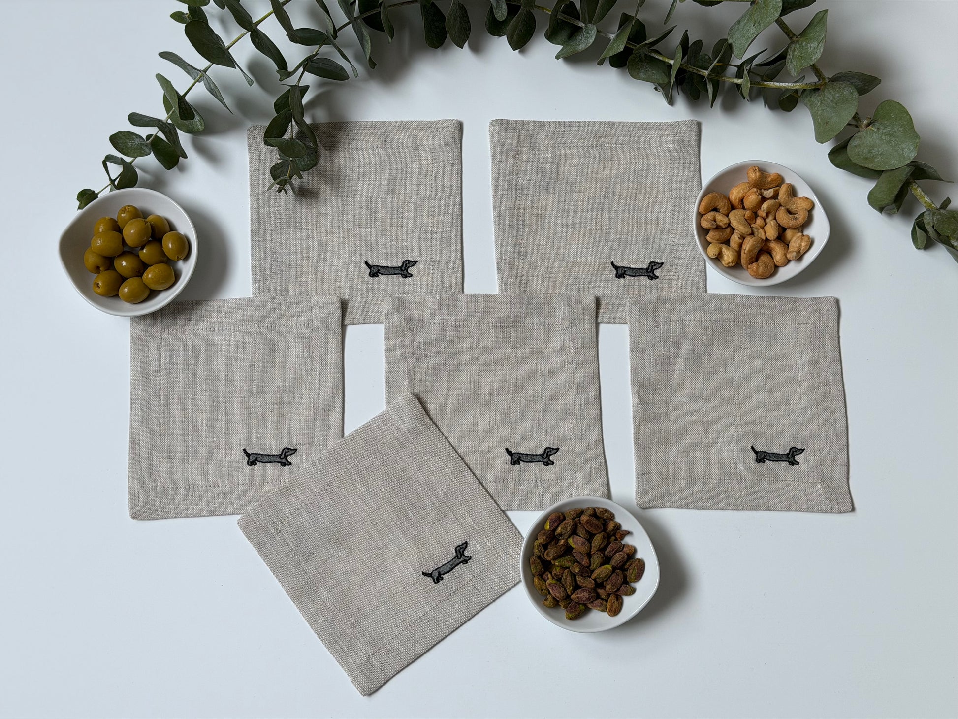 Servilletas Cocktail Perro Salchicha (Set 6 piezas)