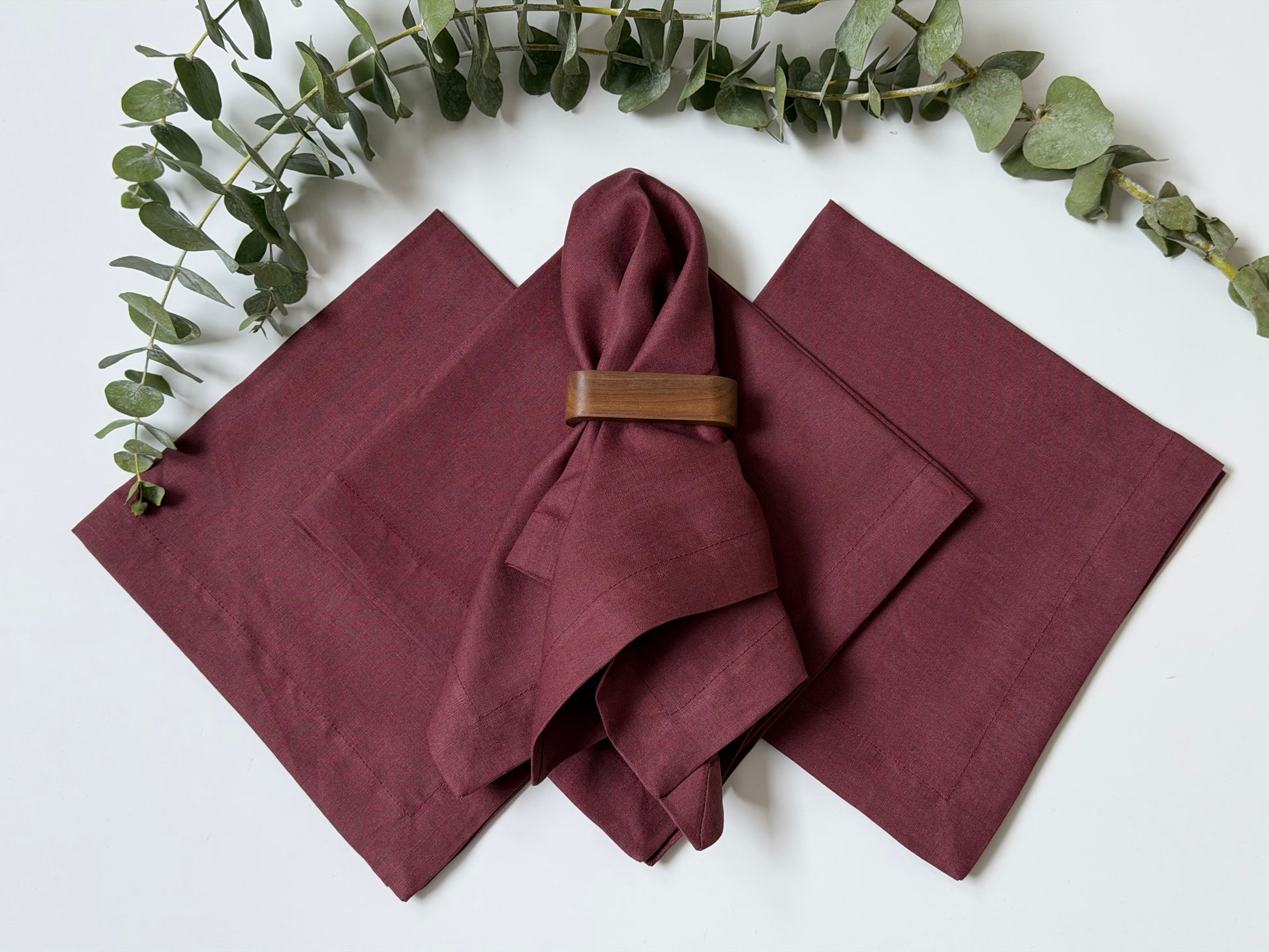 Servilletas Lino Ciruela (Set 6 piezas)