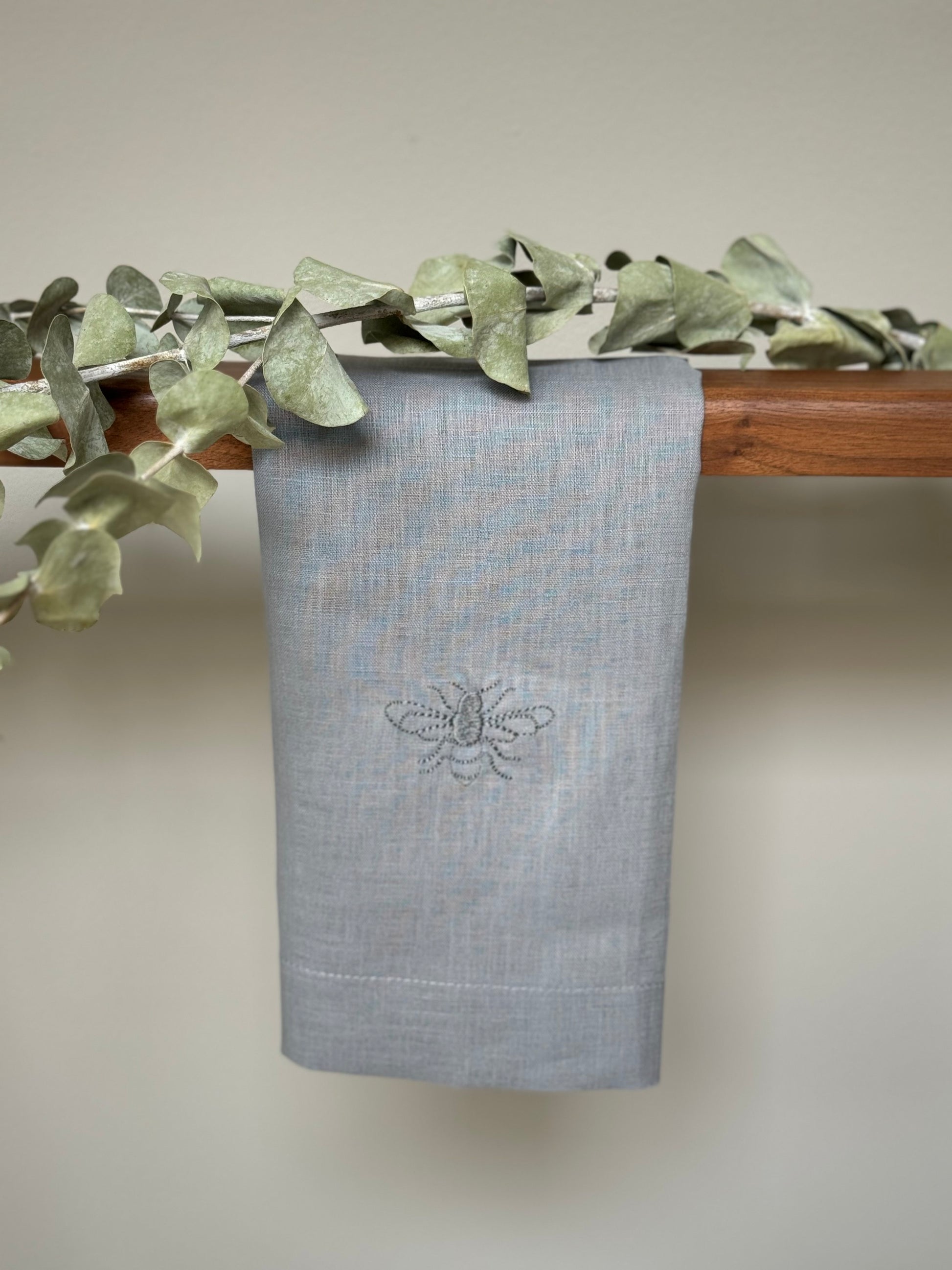 Toalla Abeja Lino Gris