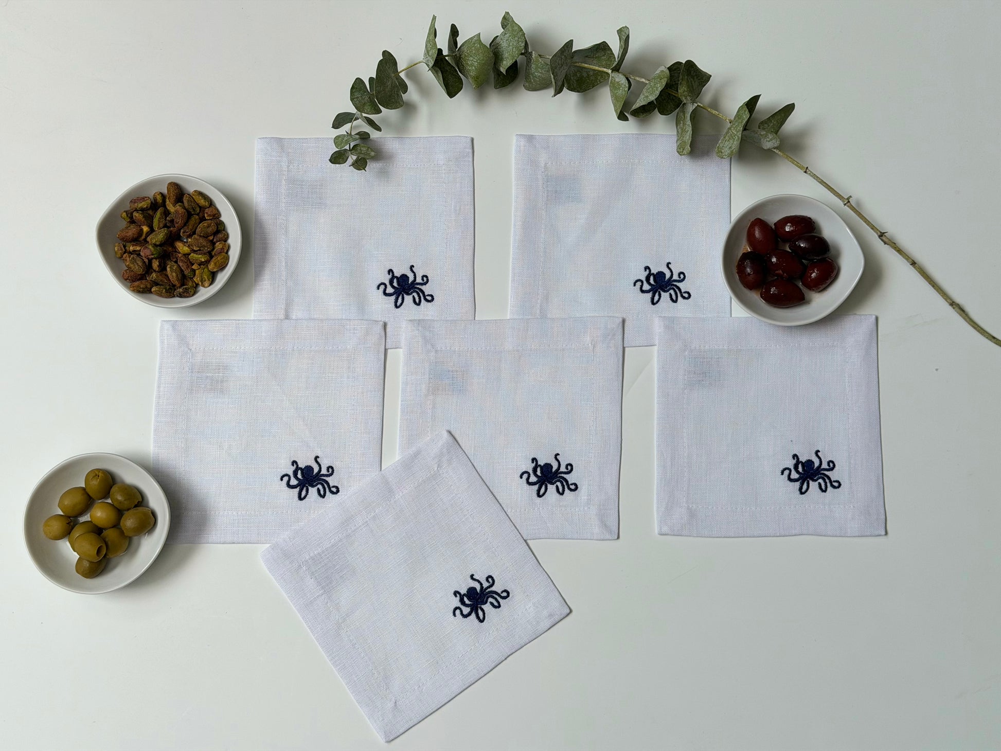 Servilletas Cocktail Pulpo (Set 6 piezas)