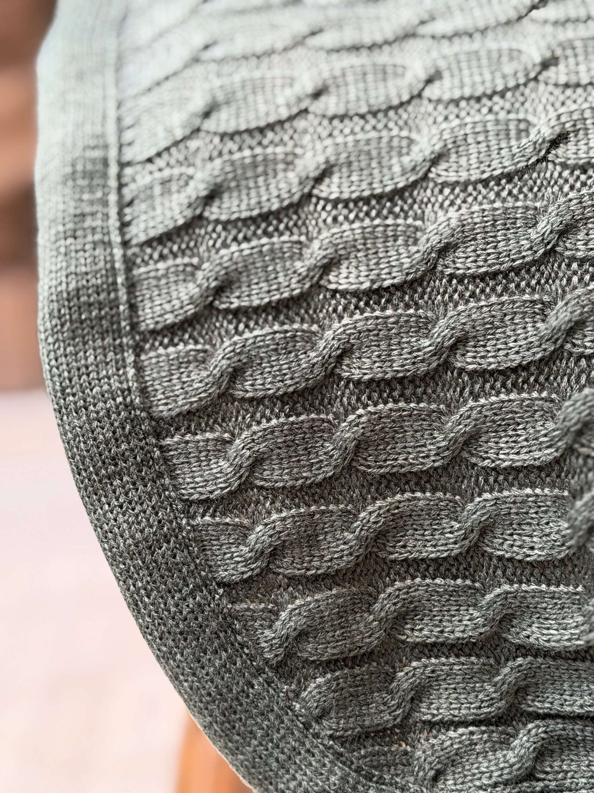Cobija Tejida Gris Oxford