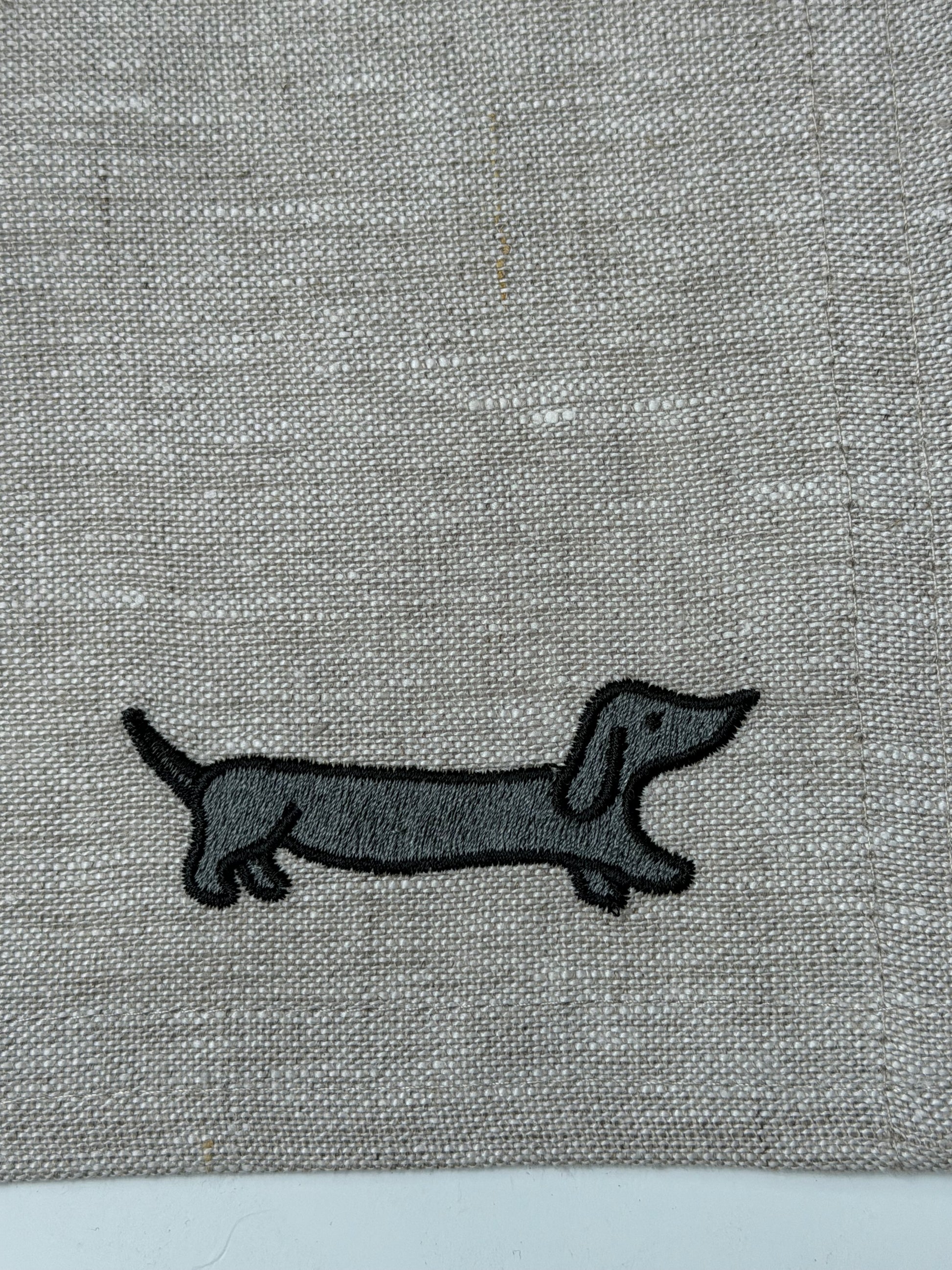 Individuales Salchicha Lino Natural (Set 4 piezas)