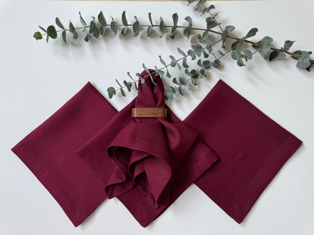 Servilletas Lino Vino (Set 4 piezas)