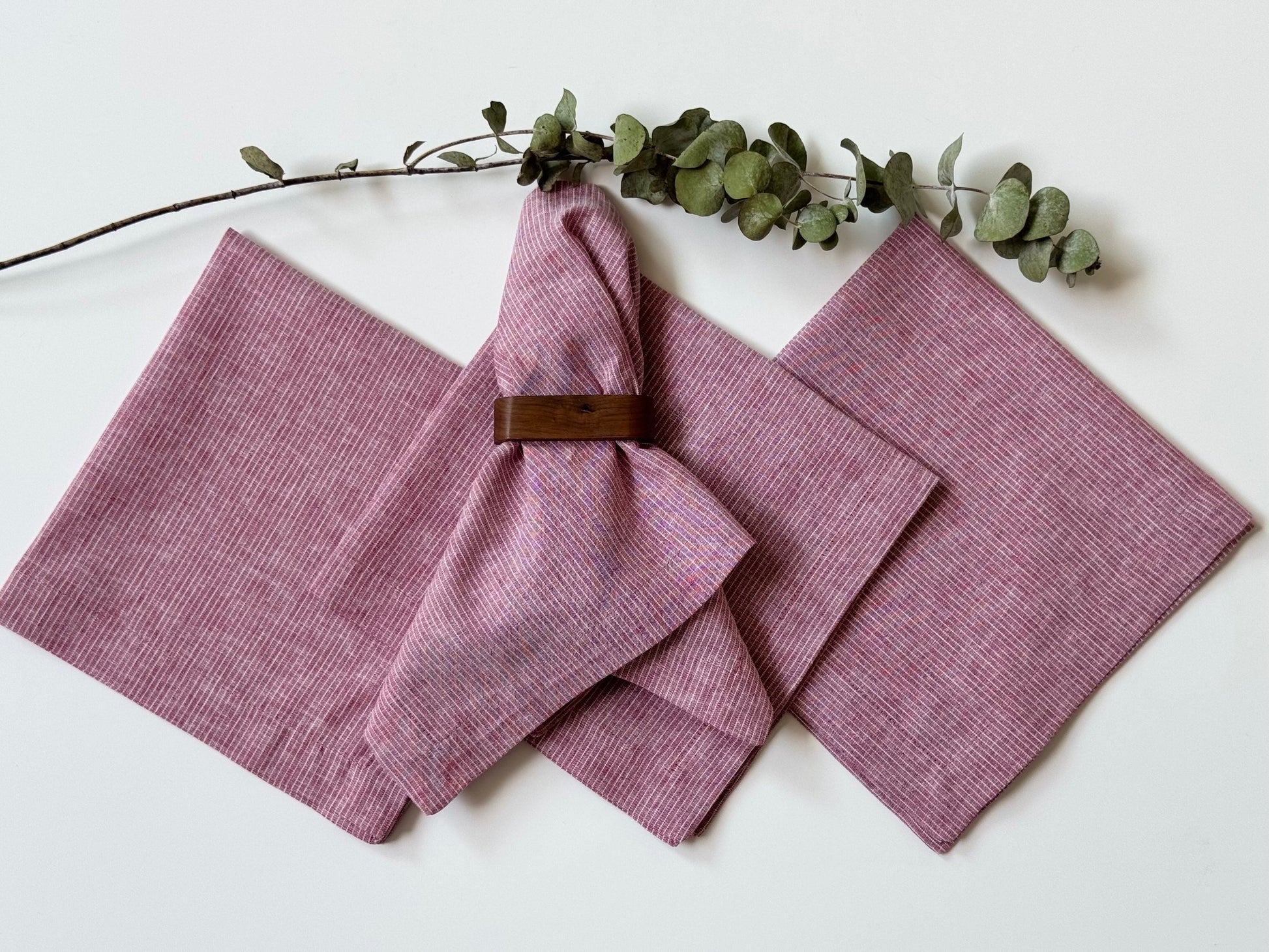 Servilletas LIno Algodón Fresa (Set 4 piezas)