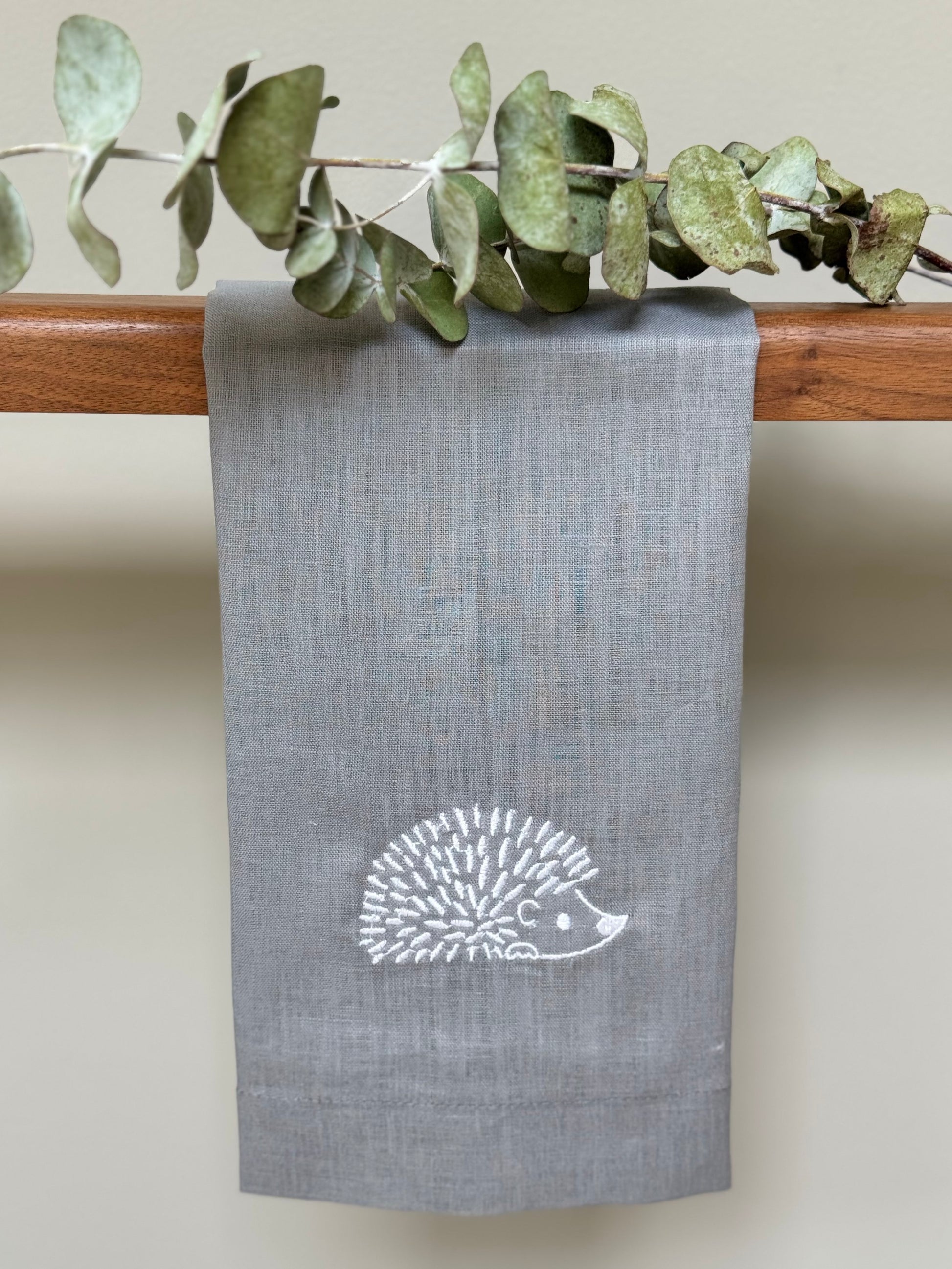 Toalla Puerco Espín Lino Gris