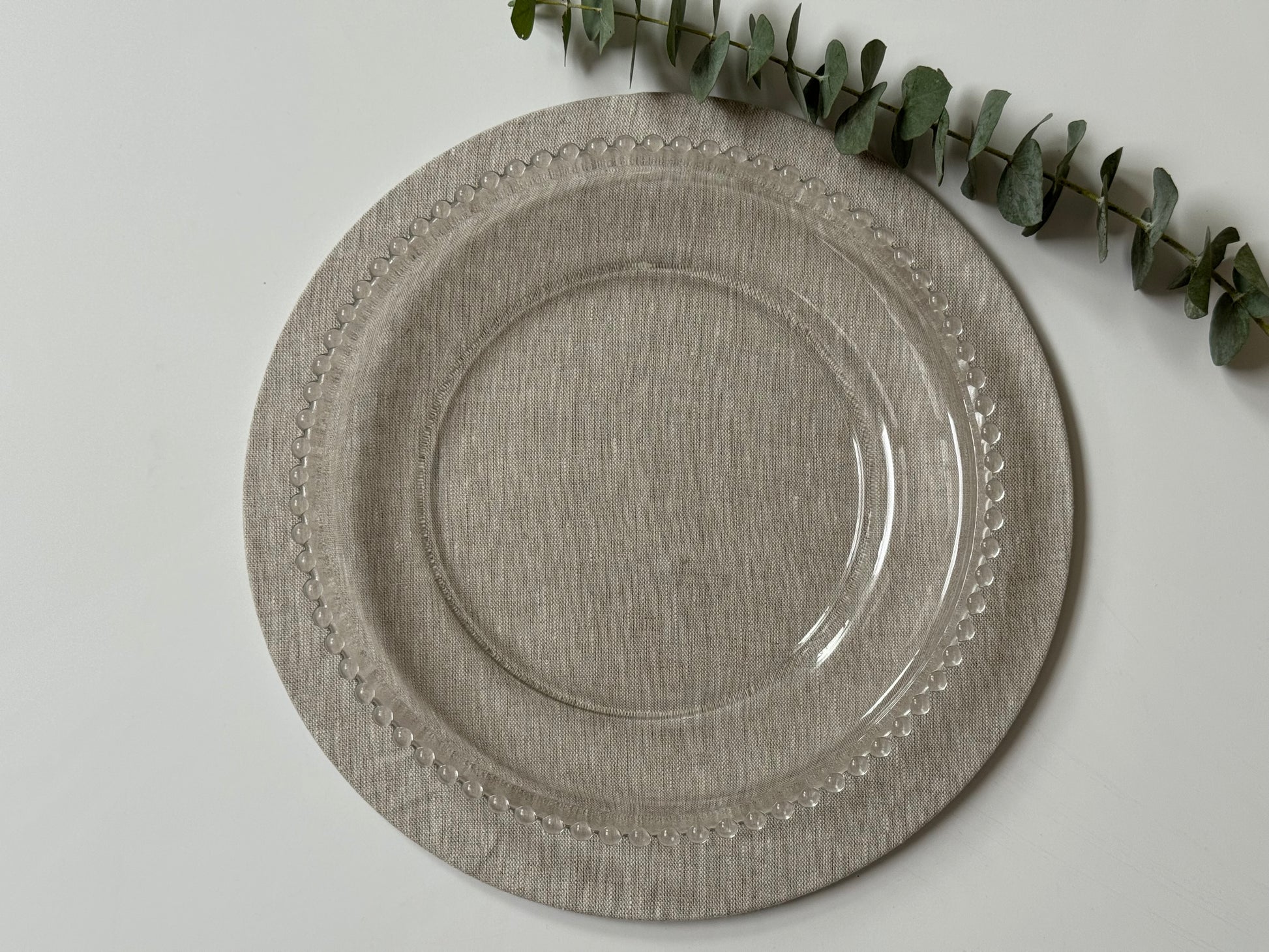 Platos Base Perla (Set 6 piezas)