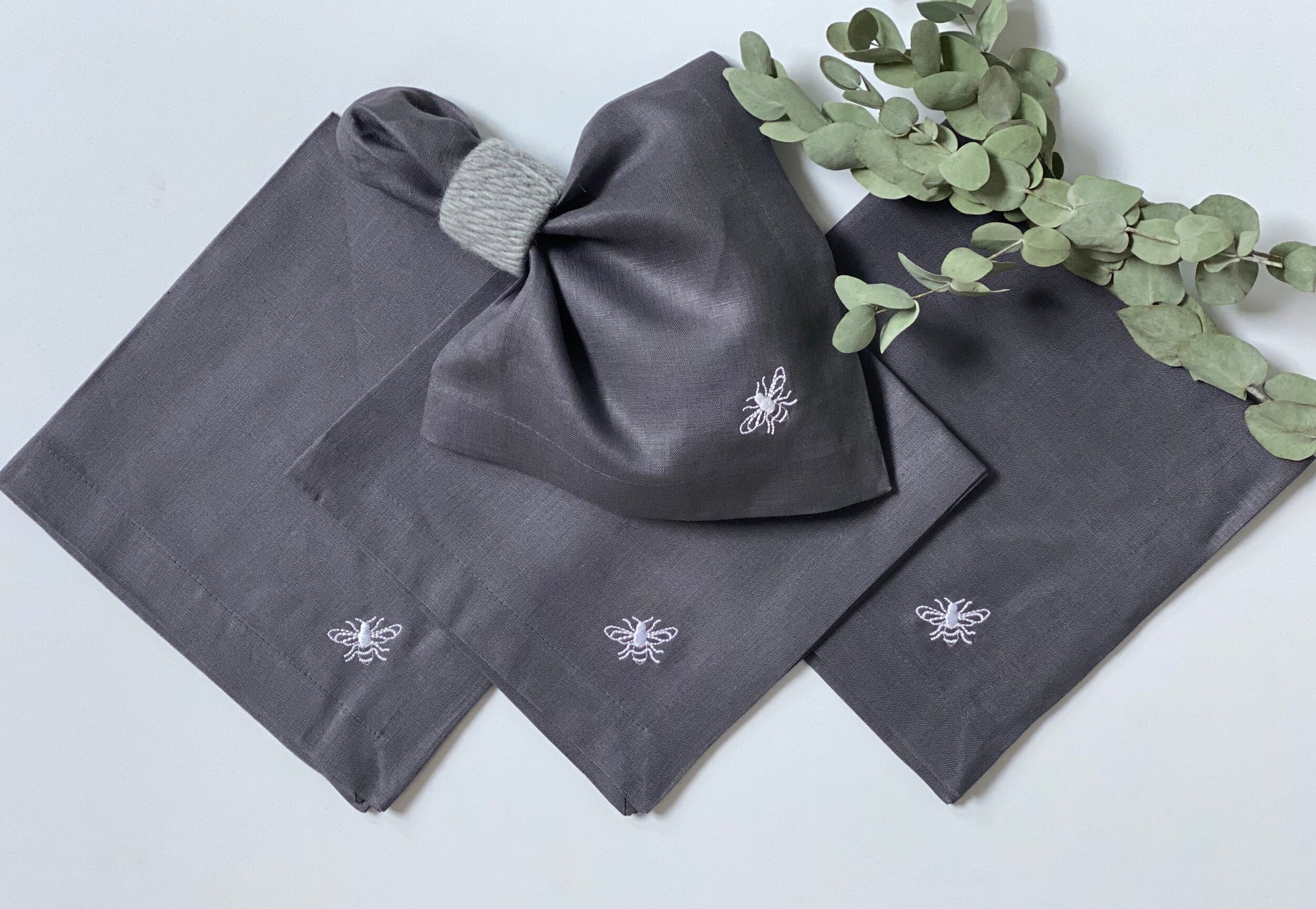 Servilletas Lino Abeja Oxford (Set 4 piezas)
