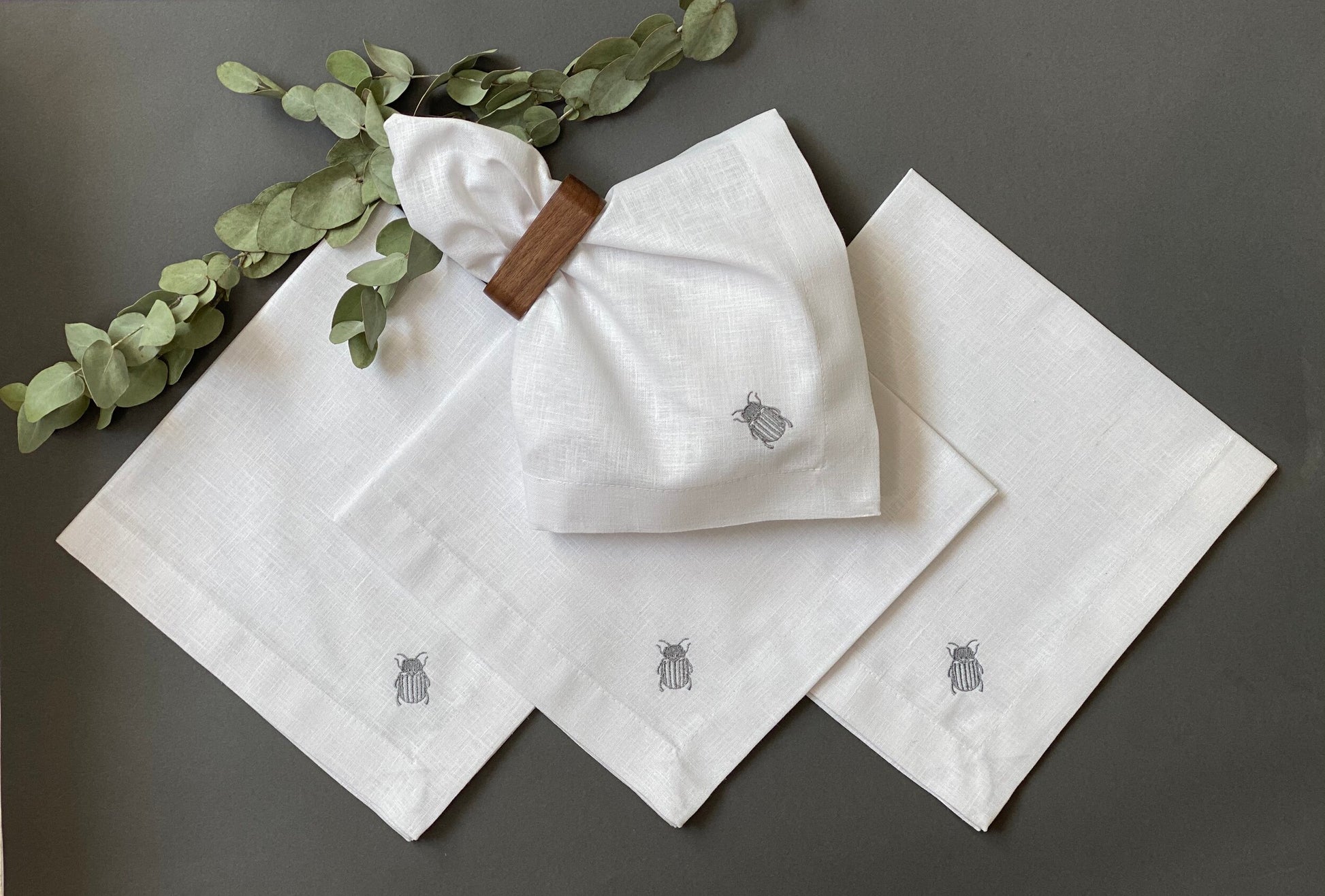 Servilletas Algodón Escarabajo  (Set 4 piezas)