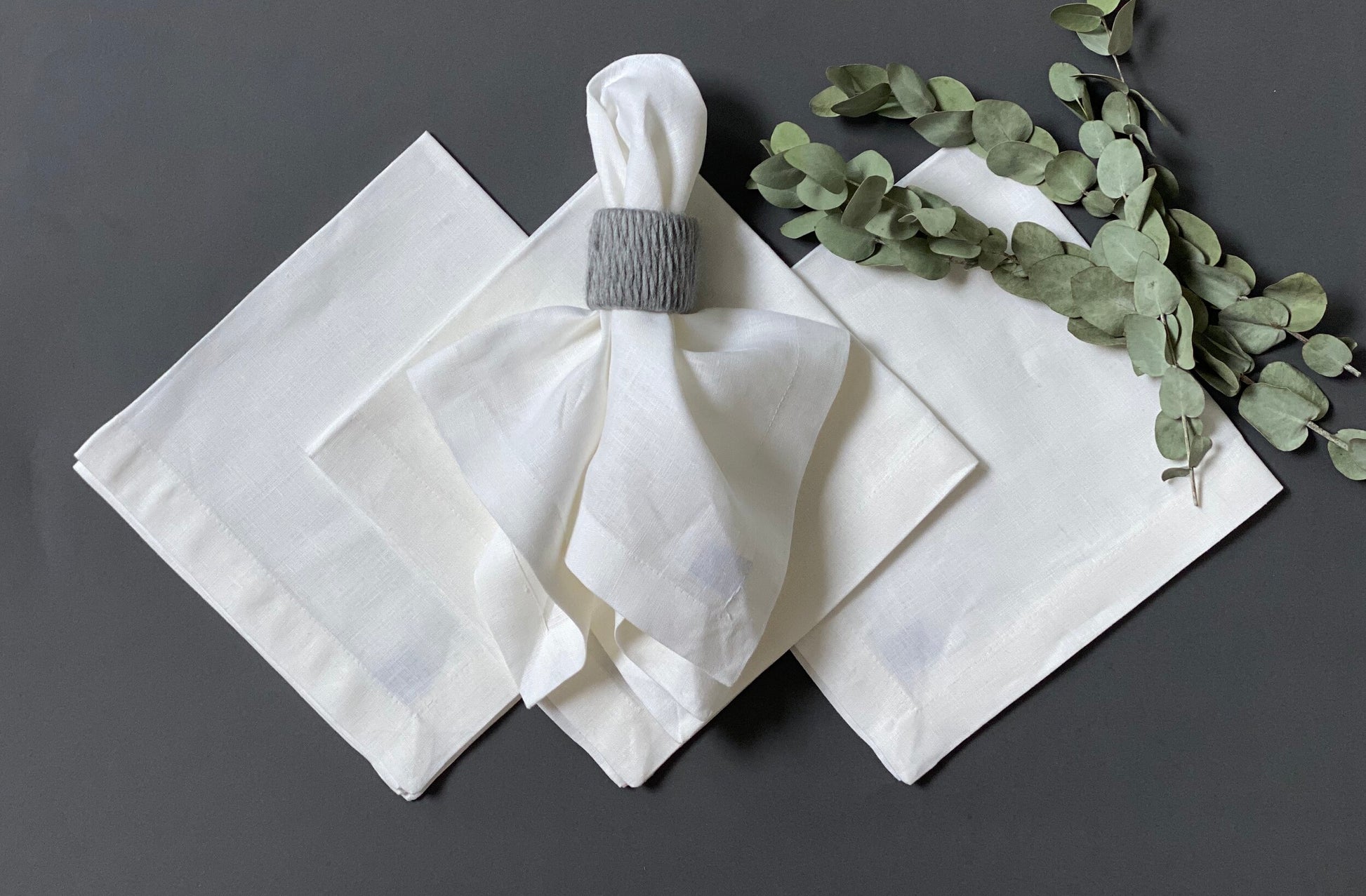 Servilletas Lino Blanco (Set 4 piezas)